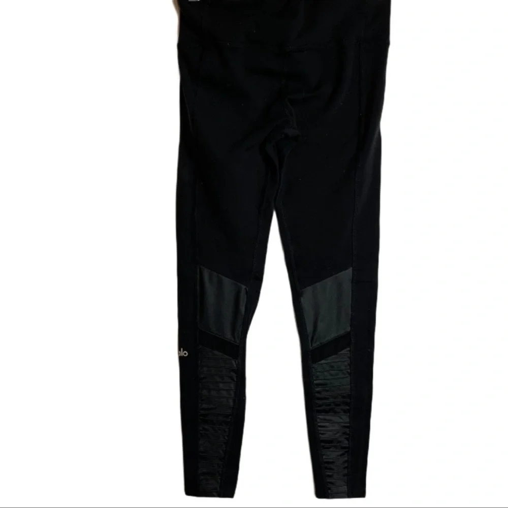 Alo Yoga Moto Style Black Leggings Size Small